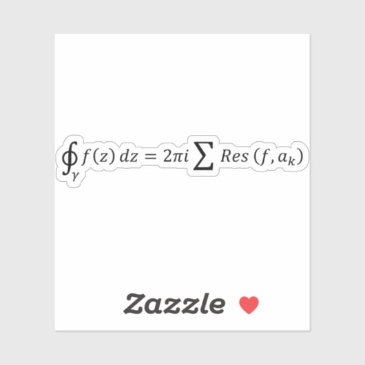 Residuen van de complexe analyse - calculus en sticker (Vel)