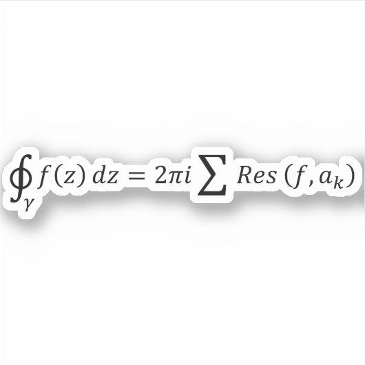 Residuen van de complexe analyse - calculus en sticker (Voorkant)