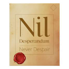 Resilicium Motivational Quote - Latin Poster Art