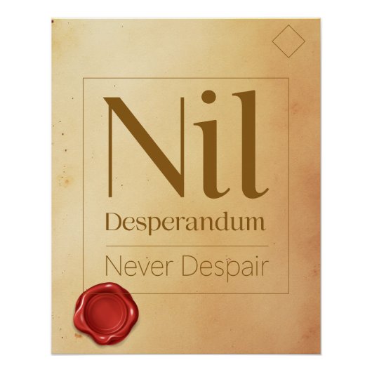 Resilicium Motivational Quote - Latin Poster Art (Voorkant)