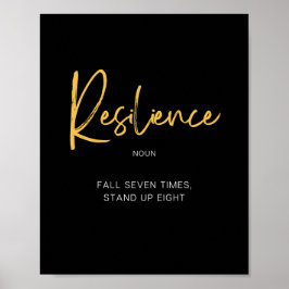 Resilience Inspirating Quote Poster