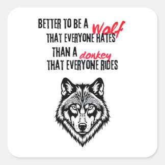 Resilience, self-worth, and independence vierkante sticker
