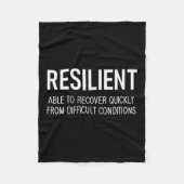 Resilient Able To Recover Quickly From Difficult C Fleece Deken (Voorkant)