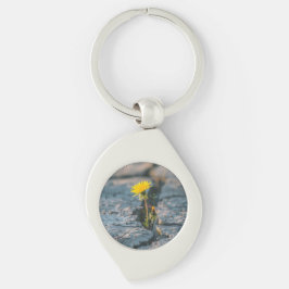 Resilient Dandelion Rock Keychain