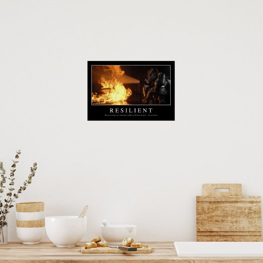 Resilient: Inspirerend prijsopgave Poster (Keuken)