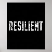 Resilient Mental Strength Self-esteem Motivation R Poster (Voorkant)