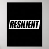 Resilient Mental Strength Self-esteem Motivation R Poster (Voorkant)