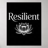 Resilient Mental Strength Self-esteem Motivation R Poster (Voorkant)