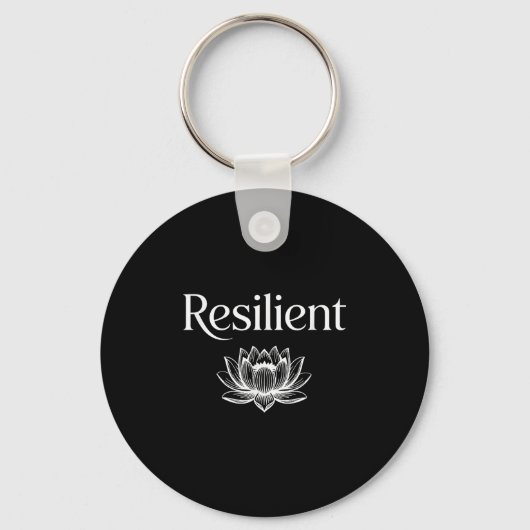 Resilient Mental Strength Self-esteem Motivation R Sleutelhanger (Voorkant)