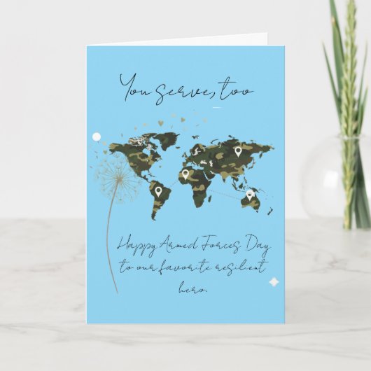 Resilient Military Child Armed Forces Day Kaart (Voorkant)