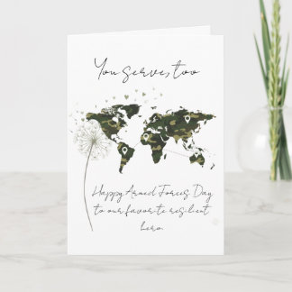 Resilient Military Child Armed Forces Day Kaart