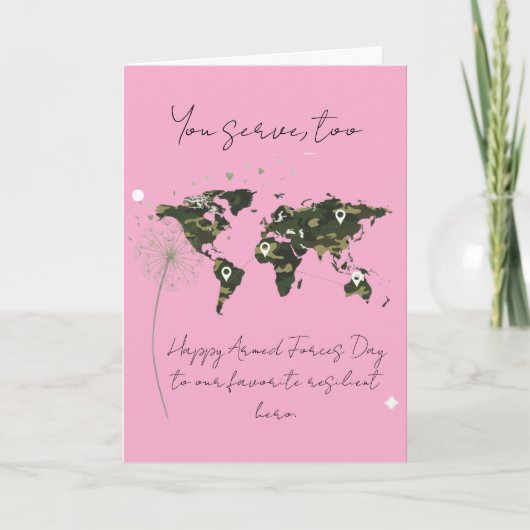 Resilient Military Child Armed Forces Day Kaart (Voorkant)