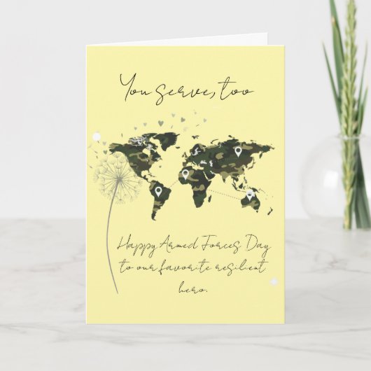 Resilient Military Child Armed Forces Day Kaart (Voorkant)