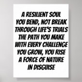 Resilient Soul inspirerend minigedicht Poster (Voorkant)