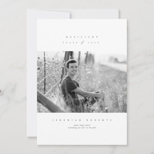 Resiliënte klasse van 2020 Serif Afstuderen Kaart (Voorkant)