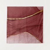 Resin art, dark red marsala abstract background. E Wandkleed (Voorkant (horizontaal))