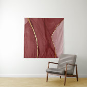 Resin art, dark red marsala abstract background. E Wandkleed (In situ)