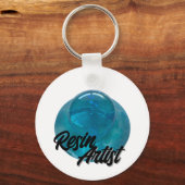Resin Artist Blue Sphere  Sleutelhanger (Voorkant)