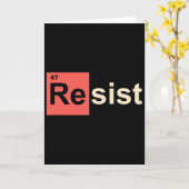 Resist 47 Trump Element Chemical Symbol Kaart (Gele Bloem)