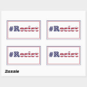 Resist - American Flag Typography Protest Rechthoekige Sticker (Vel)