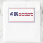 Resist - American Flag Typography Protest Rechthoekige Sticker (Tas)