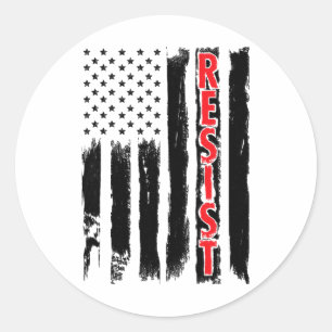 Resist - Amerikaanse vlag verzet tegen Trump Shirt Ronde Sticker