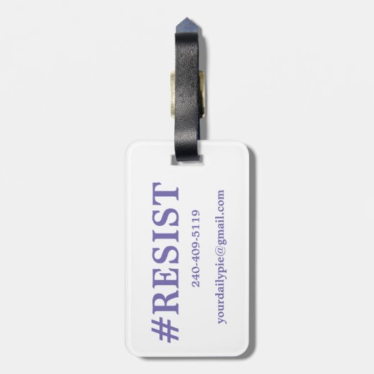 #RESIST Bagagelabel (Achterkant verticaal)