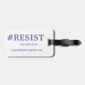 #RESIST Bagagelabel (Achterkant horizontaal)