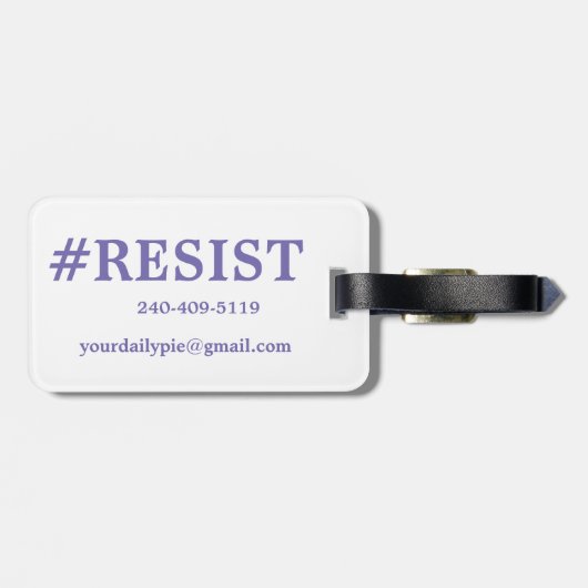 #RESIST Bagagelabel (Achterkant horizontaal)