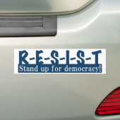 RESIST - blauw Bumpersticker (Op auto)