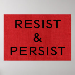 Resist & blijf op het Poster van de Foto van Red L