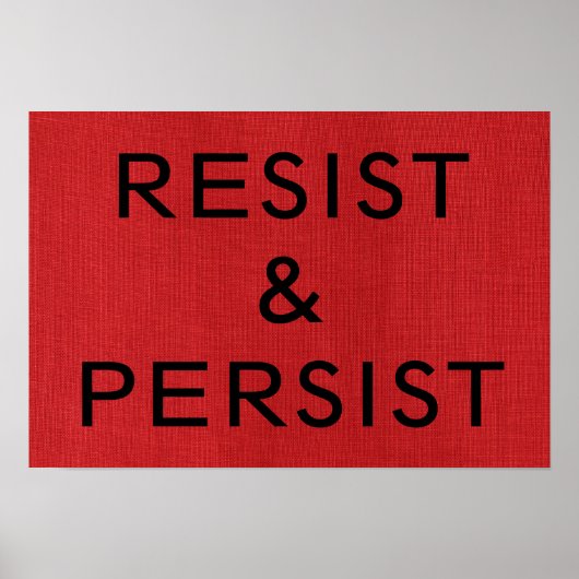 Resist & blijf op het Poster van de Foto van Red L (Voorkant)