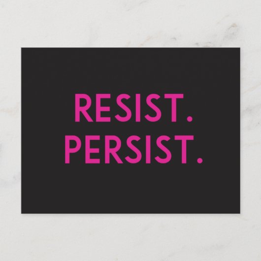 Resist. Blijft. Briefkaart (Voorkant)