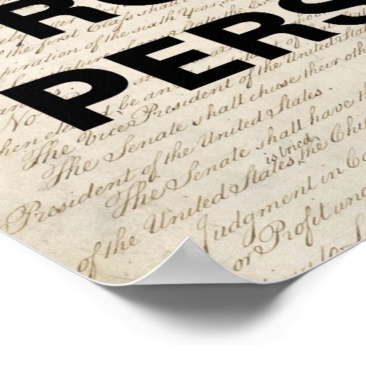 Resist Blijft Grondwettelijk Protest herhalen Poster (Hoek)