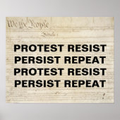 Resist Blijft Grondwettelijk Protest herhalen Poster (Voorkant)