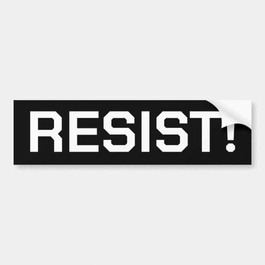 RESIST! BUMPERSTICKER (Voorkant)