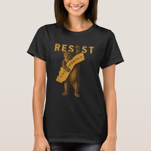 Resist California Bear  T-shirt (Voorkant)