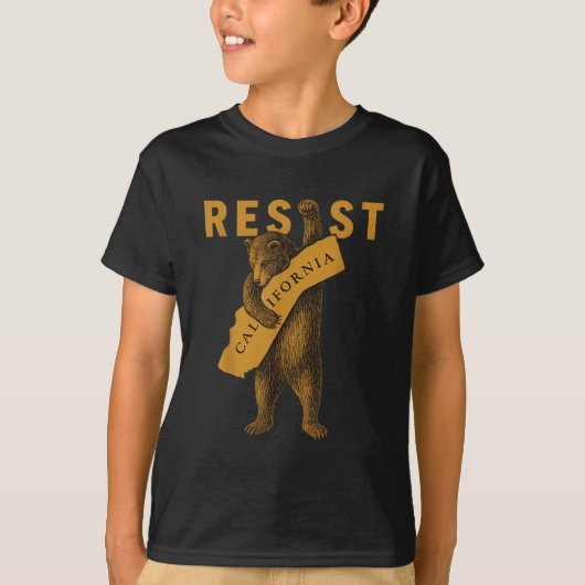 Resist California Bear  T-shirt (Voorkant)