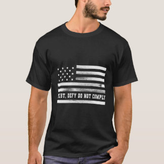 Resist Defy niet voldoen aan retro Amerikaans F T-shirt