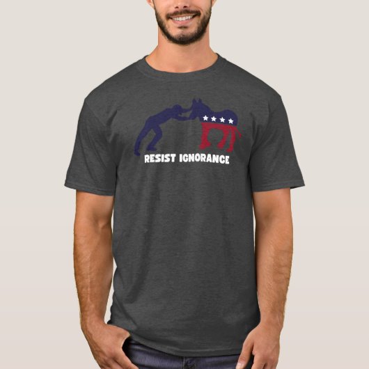 Resist Democraat Ignorance | Fun politiek ontwerp T-shirt (Voorkant)