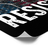 Resist Distressed Upside Down American Flag Usa  Poster (Hoek)