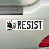 Resist Donald Trump Raccoon "Resist Fist" Bumper Bumpersticker (Op auto)