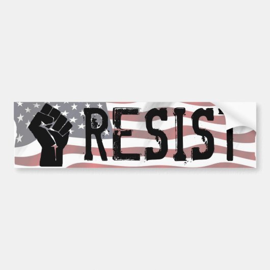 Resist Donald Trump Shirt "Resist Fist" Bumper Sti Bumpersticker (Voorkant)