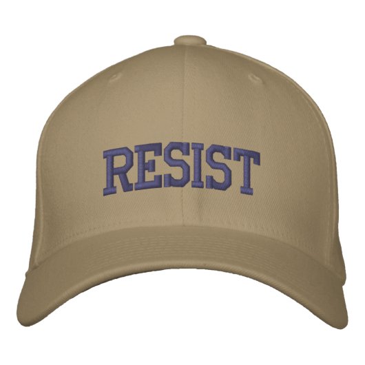 Resist Embroidered Hat, Basic Flexfit Wool Cap Geborduurde Pet (Voorkant)