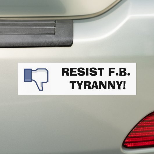Resist facebook bumpersticker (Op auto)