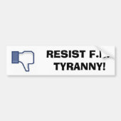 Resist facebook bumpersticker (Voorkant)