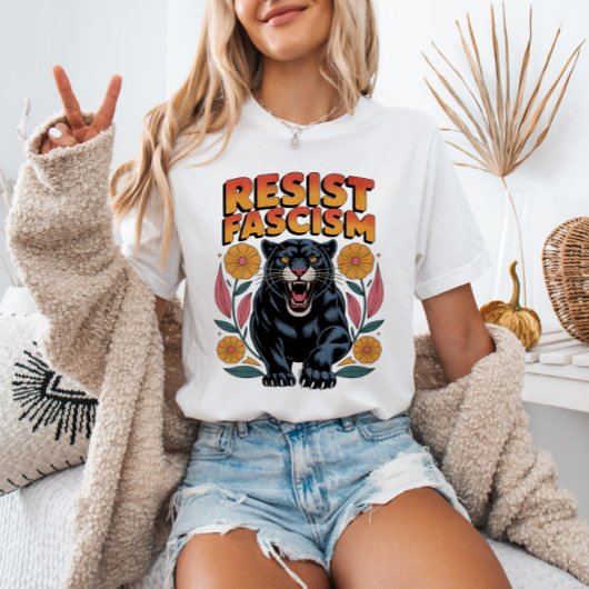 RESIST Fascism Panther Anti-Trump Anti-Fascist  T-shirt