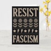 Resist Fascism Protest Trump Anti Trump 10 Kaart (Gele Bloem)