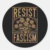 Resist Fascism Protest Trump Anti Trump 3  Ronde Sticker (Voorkant)