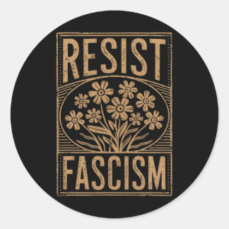 Resist Fascism Protest Trump Anti Trump 3  Ronde Sticker